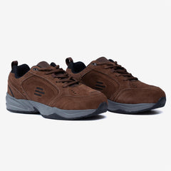 Men's Wide Fit Tredd Well Legend Trainers - Brown