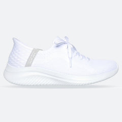 Women's Wide Fit Skechers 149710W Slip-ins Ultra Flex 3.0 Brilliant Trainers - White