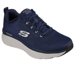Men's Wide Fit Skechers 232364 Relaxed Fit Meerno D'lux Walker Trainers - Navy