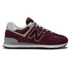 Men's Wide Fit New Balance ML574EVM Walking/Running Trainers - Exclusive - Burgundy/White ENCAP Width 4E