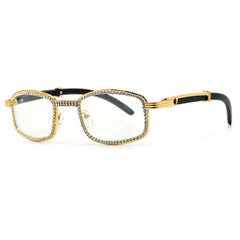 Crystal Embellished Clear Eye Wear