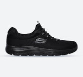Men's Wide Fit Skechers 52811 Summits Slip On Sports Trainers - Black