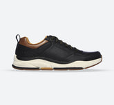 Men's Wide Fit Skechers 66204 Benago Treno Street Wear Walking Trainers - Black