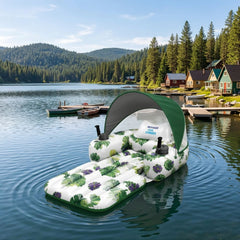Inflatable Floating Pool Lounger with Motor