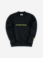 Banlieue Split Fabric Sweater | Black