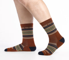 Multi Stripe Cushioned Micro Crew Socks