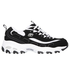 Women's Wide Fit Skechers 11930 D'Lites Biggest Fan Trainers