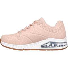 Women's Wide Fit Skechers 155642 Uno 2 In Kat Neato Trainers - Blush