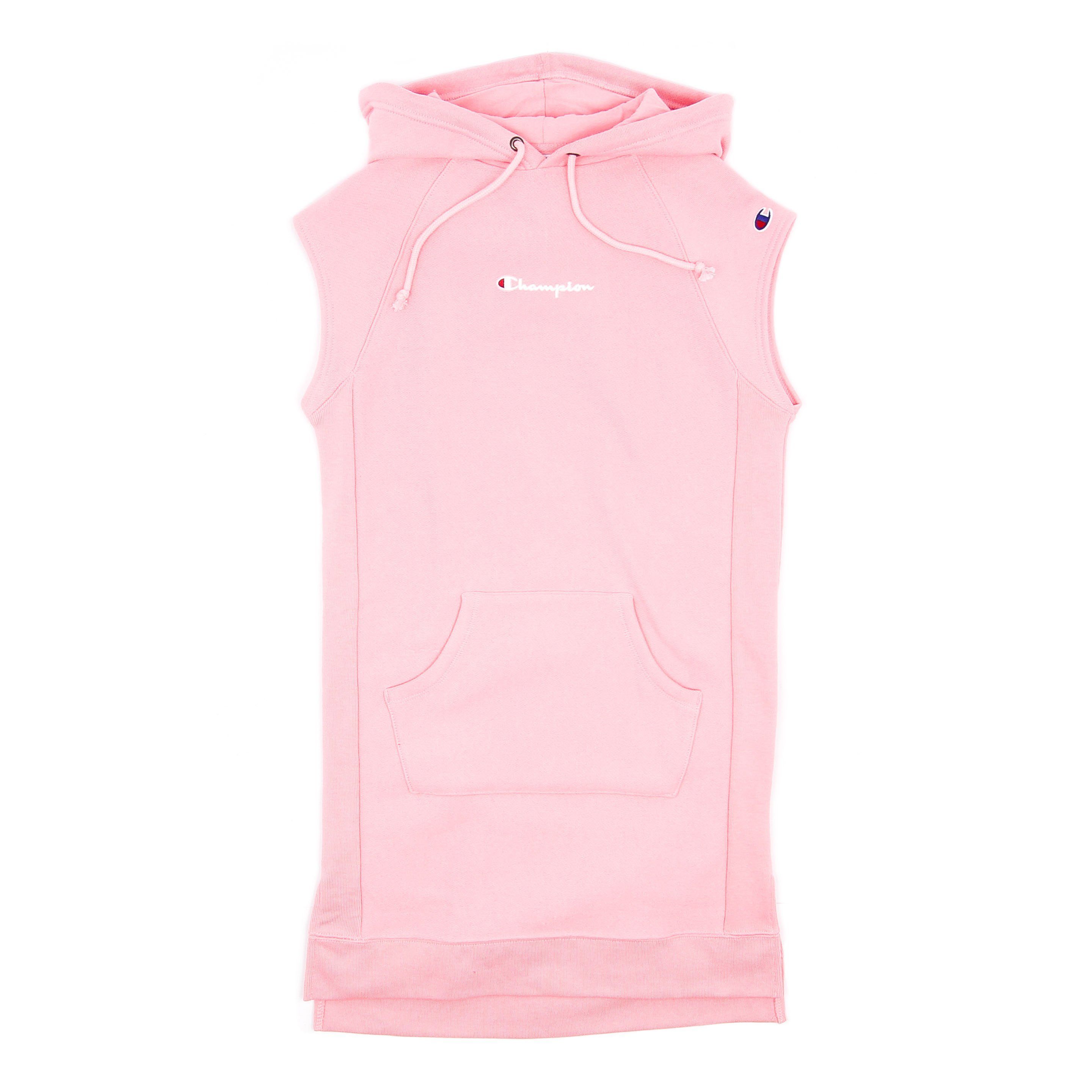 Champion Women's Reverse Weave Dress W/hood Embroidered Pink Bow WL779-579727-7CY