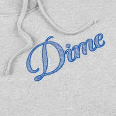 Dime Cursive Logo Hoodie Heather Gray