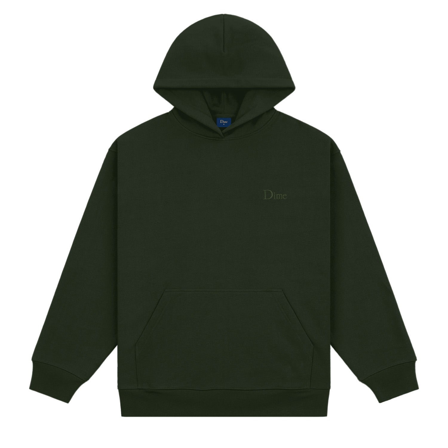 Dime Men Classic Small Logo Hoodie Forest Green