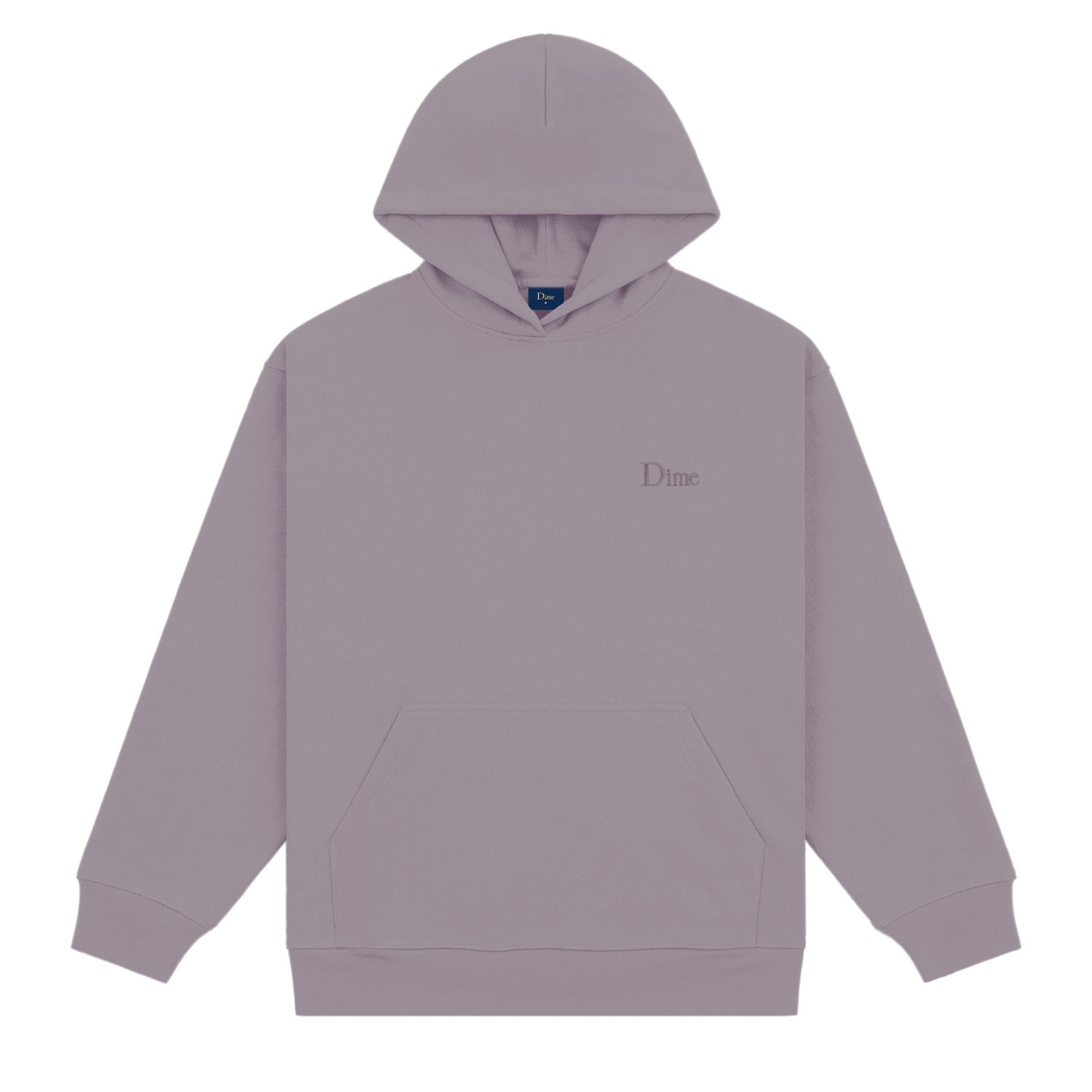 Dime Men Classic Small Logo Hoodie Plum Gray