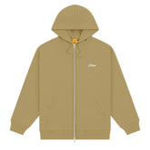 Dime Men Cursive Small Logo Zip-Hoodie Oak