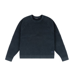 Dime Wave Knit Sweater Navy