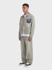 Don't Waste Culture Trenwyn Denim Overshirt | Sand Pale