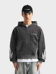 Don't Waste Culture Wesandra Zip Hoodie | Washed Black