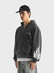 Don't Waste Culture Wesandra Zip Hoodie | Washed Black
