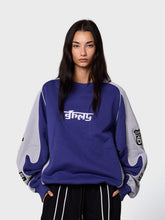 Grimey Race War Crewneck Sweater | Blue