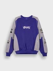 Grimey Race War Crewneck Sweater | Blue