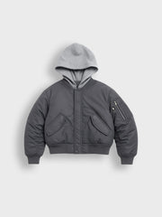 House Of Basicz Reverze Bomber Jacket Kids | Grey