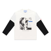 Jungles Men Eagles Mesh Sleeve Tee White Black