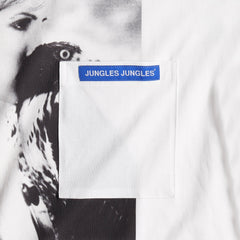 Jungles Men Eagles Mesh Sleeve Tee White Black
