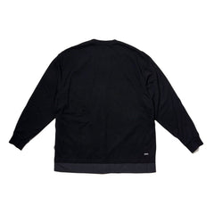 LAKH Distressed Patch Layering Tee Black