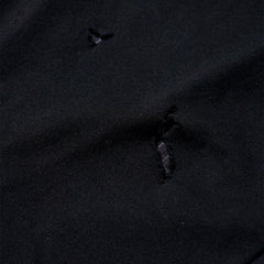 LAKH Distressed Patch Layering Tee Black