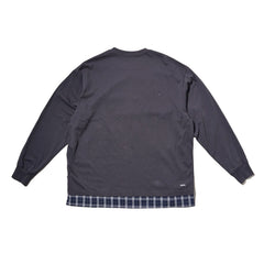 LAKH Distressed Patch Layering Tee DK Grey
