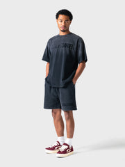 Lumi3re Fade Logo Shorts | Washed Black