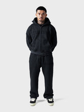 Lumi3re Logo Zipper Tracksuit | Washed Black