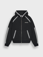Off The Pitch Adorment Zip Hoodie | Black