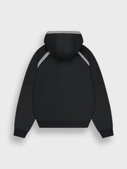 Off The Pitch Adorment Zip Hoodie | Black