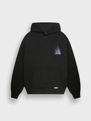 Off The Pitch Burning Flower Hoodie | Black