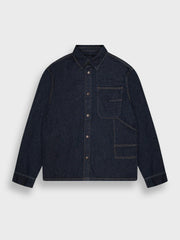 Off The Pitch Double Face Denim Shirt | Dark Blue