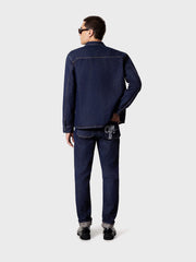 Off The Pitch Double Face Denim Shirt | Dark Blue
