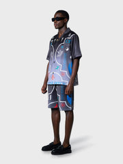 Off The Pitch Global Satin Shirt | Black