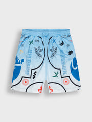 Off The Pitch Global Satin Shorts | Blue