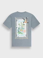 Off The Pitch Never Settle T-Shirt | Grey Blue