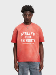 Reternity Atelier Emblem T-Shirt | Bleached Red