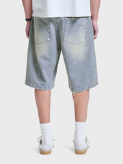 Reternity Studded Denim Jorts | Light Blue