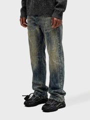 Rivero Artisan Damage Jeans | Washed Blue