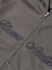 Rivero Atelier Double Layered Zip Hoodie | Dark Grey