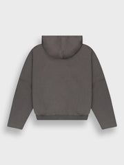 Rivero Atelier Double Layered Zip Hoodie | Dark Grey