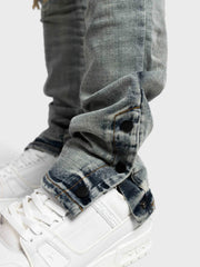Rivero Button Jeans | Washed Light Blue