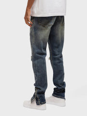 Rivero Button Jeans | Dark Blue Denim