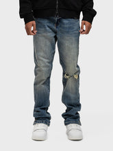 Rivero Destroyer Buttoned Jeans | Blue