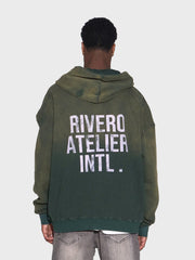 Rivero INTL. Waffle Zip Hoodie | Washed Green