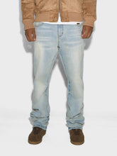 Rivero Plain Embossed Jeans | Misty Blue