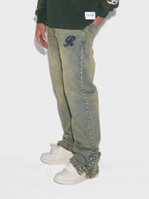 Rivero Raised Monogram Jeans | Pale